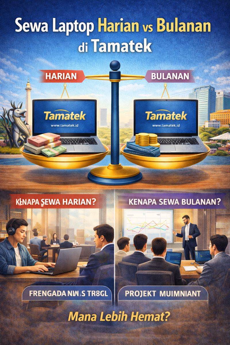 Sewa Laptop Harian vs Bulanan di Tamatek